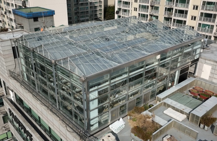 서울 도심 한복판 최첨단 옥상온실, 에너지 신기술로 지속가능한 미래빌딩을 실현하다
